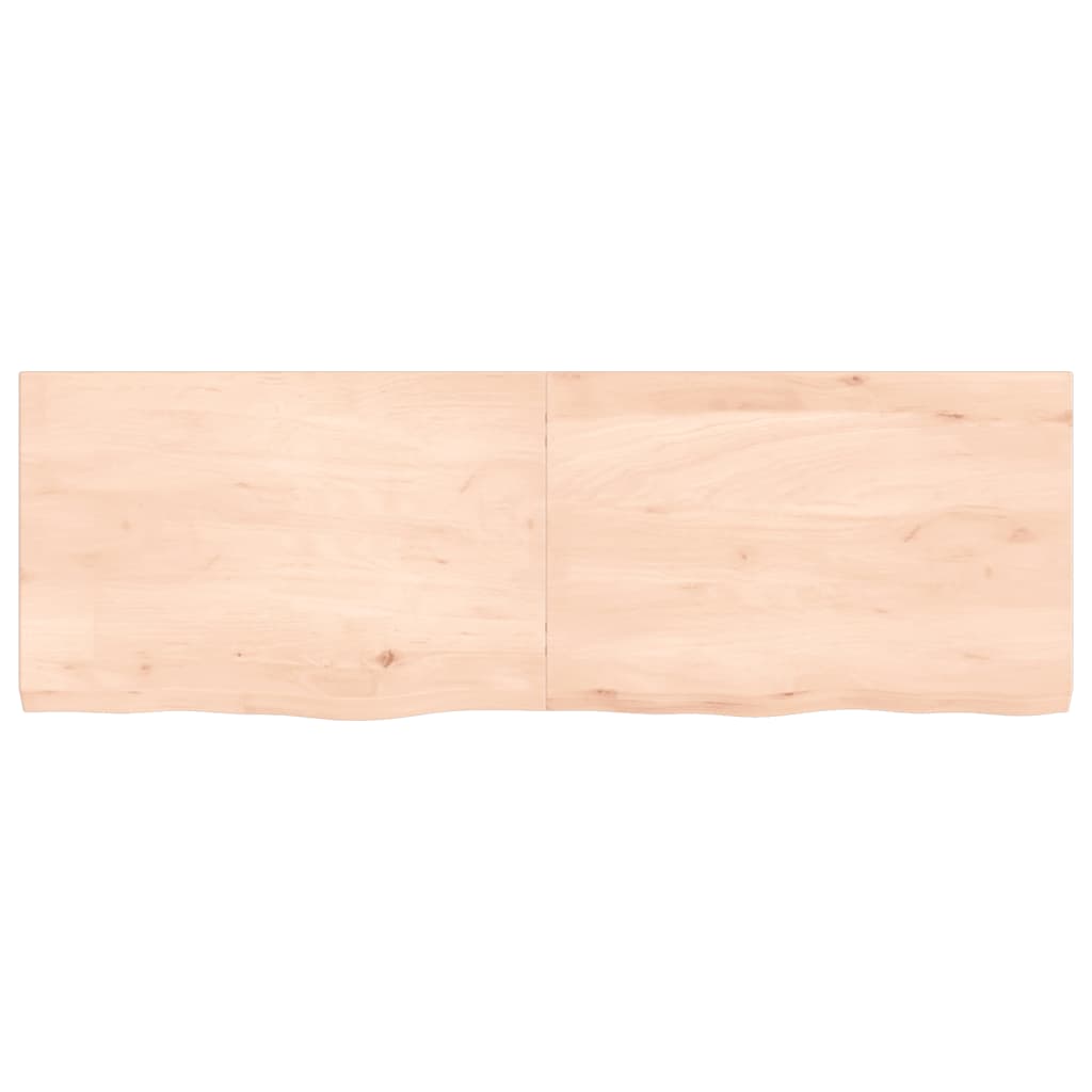 vidaXL Tablero de mesa madera maciza roble sin tratar 120x40x(2-4) cm