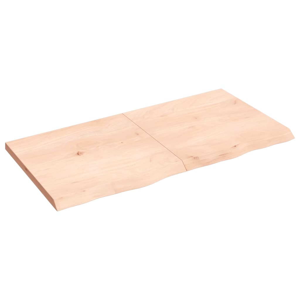 vidaXL Tablero de mesa madera maciza roble sin tratar 120x60x(2-4) cm