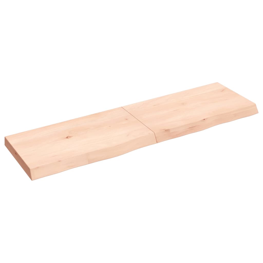 vidaXL Tablero de mesa madera maciza roble sin tratar 140x40x(2-6) cm