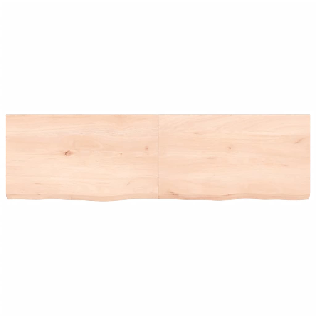 vidaXL Tablero de mesa madera maciza roble sin tratar 140x40x(2-6) cm