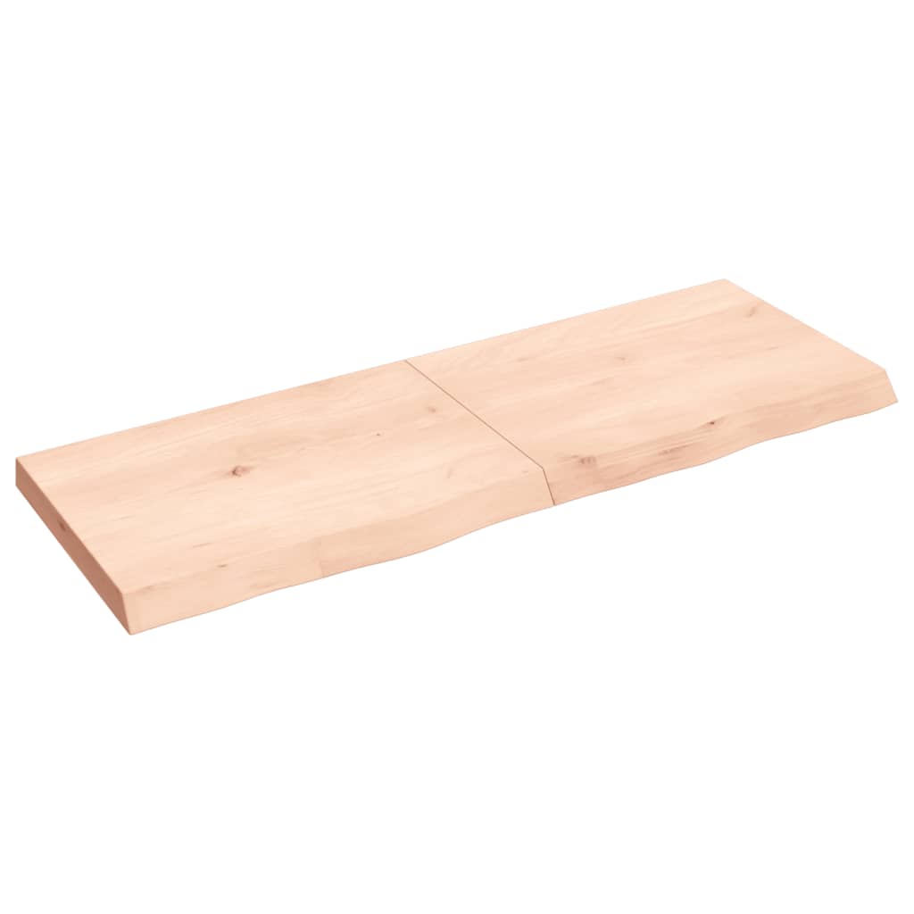 vidaXL Tablero de mesa madera maciza roble sin tratar 140x50x(2-6) cm