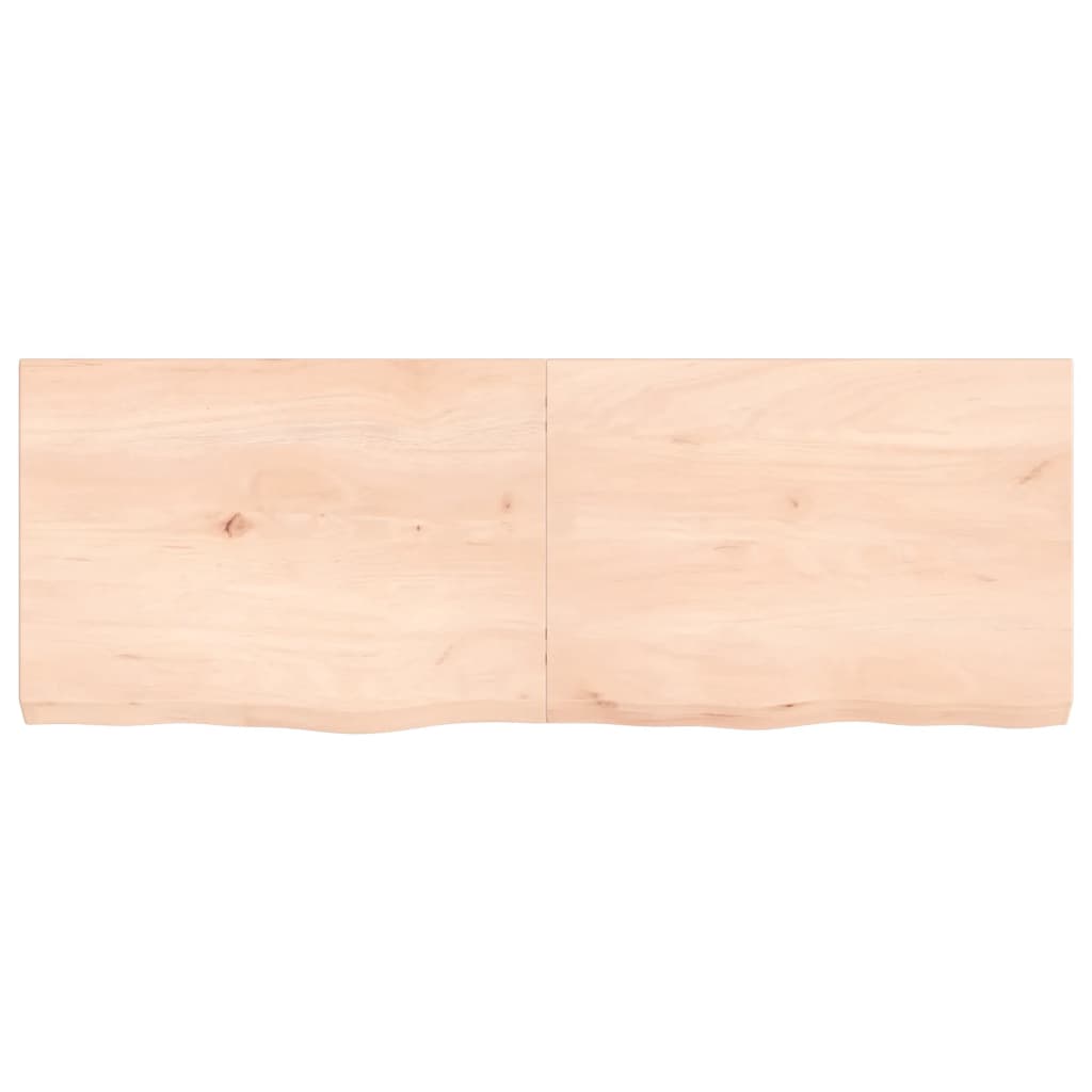 vidaXL Tablero de mesa madera maciza roble sin tratar 140x50x(2-6) cm