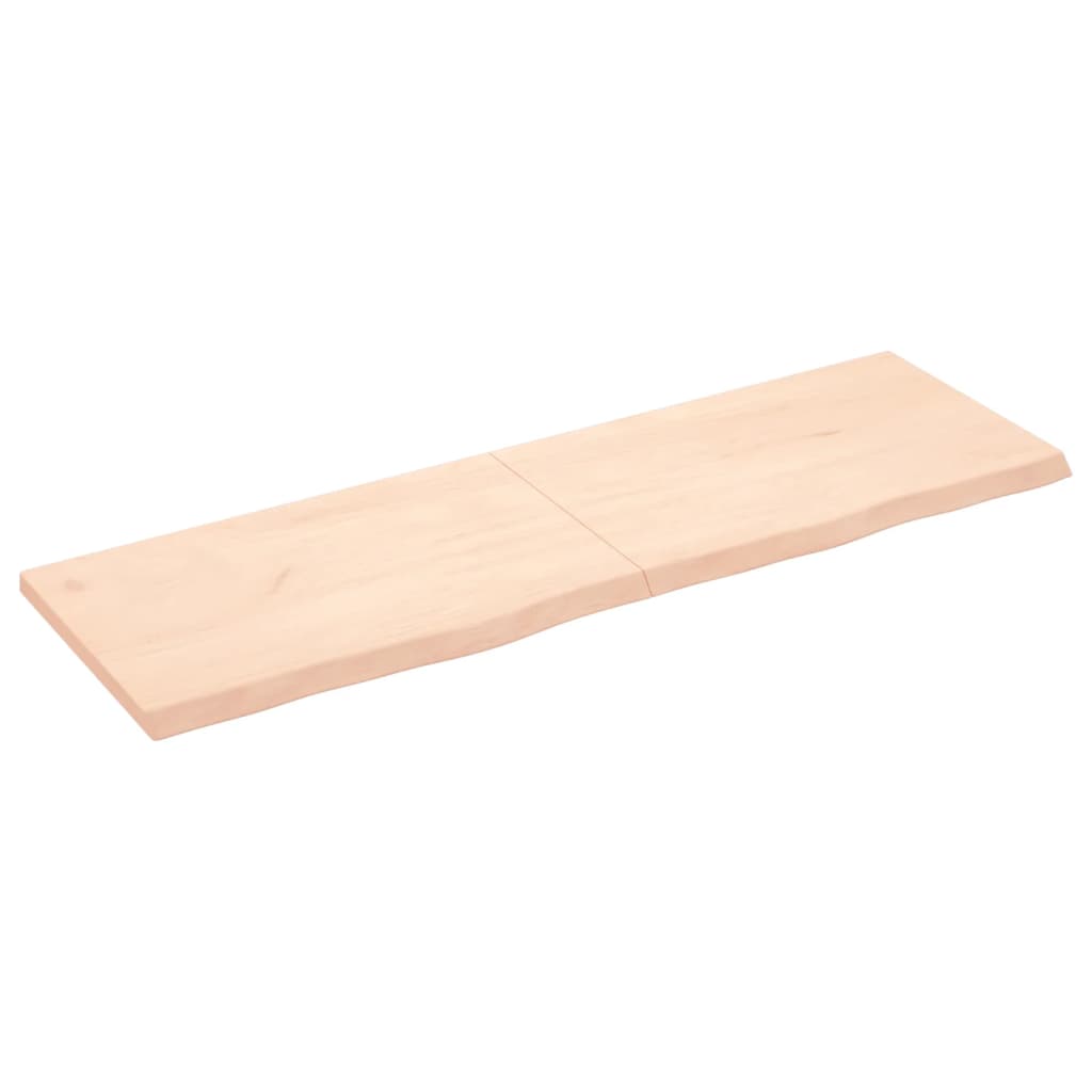 vidaXL Tablero de mesa madera maciza roble sin tratar 160x50x(2-4) cm