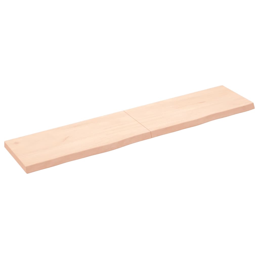 vidaXL Tablero de mesa madera maciza roble sin tratar 180x40x(2-6) cm