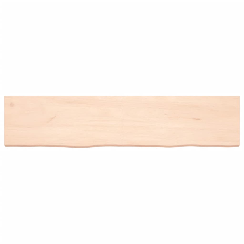 vidaXL Tablero de mesa madera maciza roble sin tratar 180x40x(2-6) cm