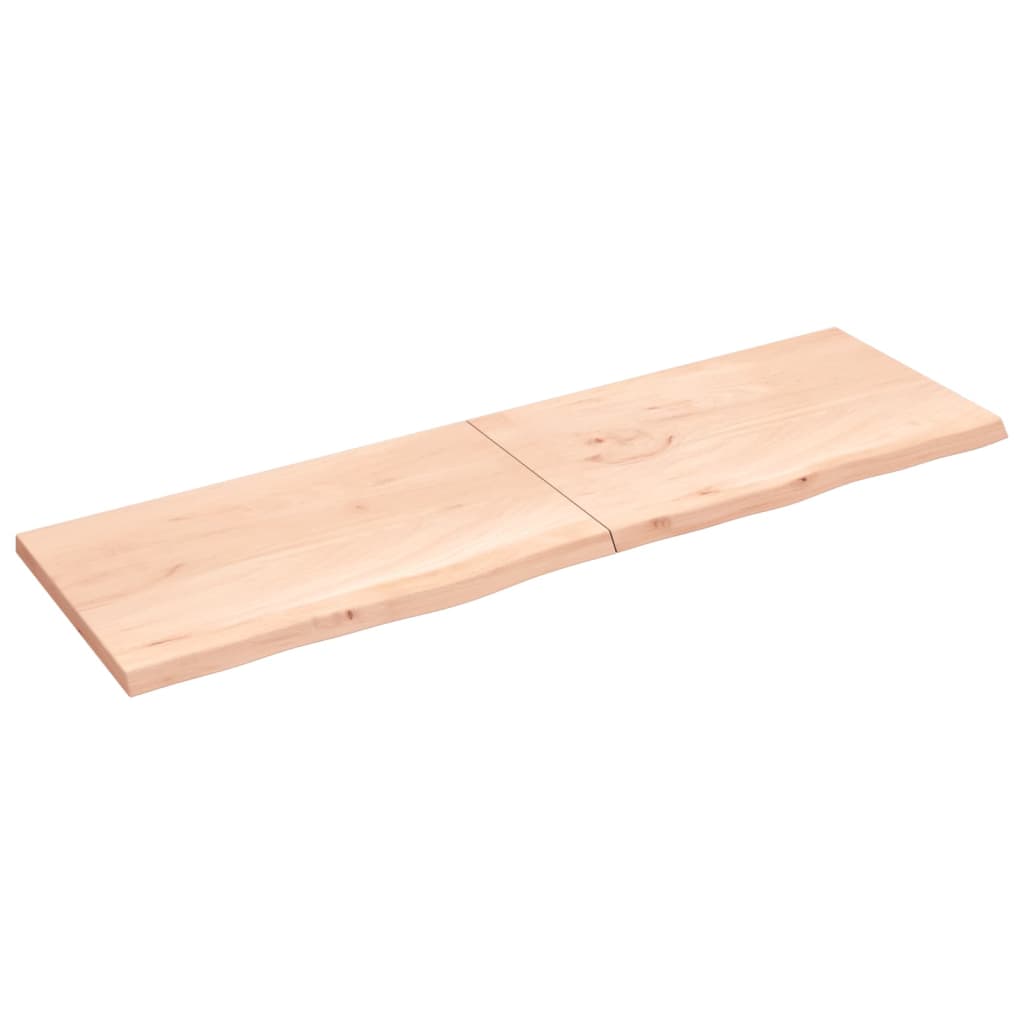 vidaXL Tablero de mesa madera maciza roble sin tratar 200x60x(2-4) cm