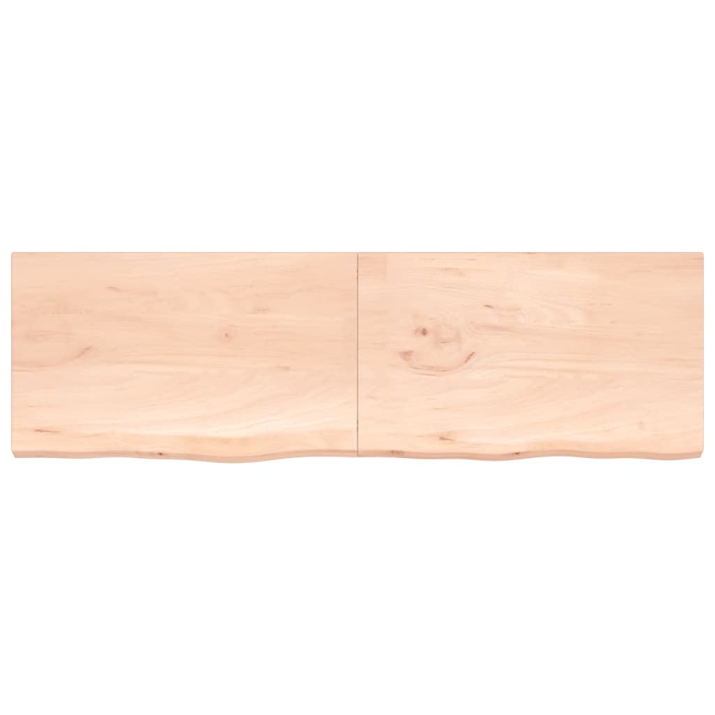 vidaXL Tablero de mesa madera maciza roble sin tratar 200x60x(2-4) cm