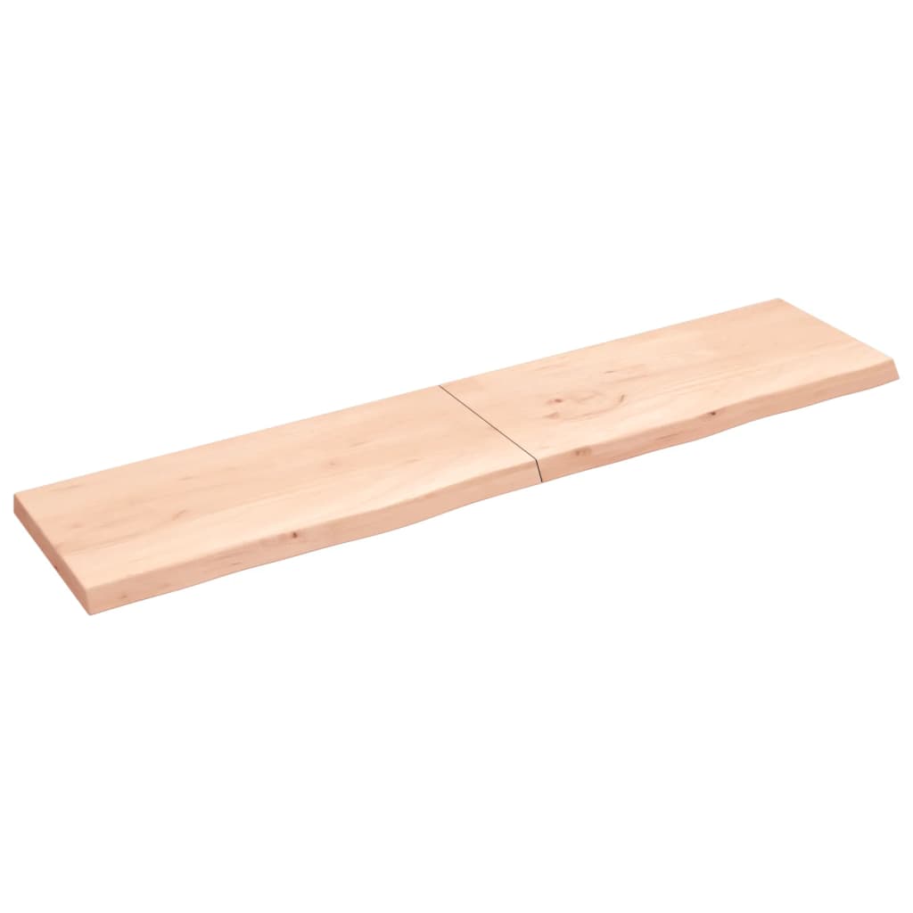 vidaXL Tablero de mesa madera maciza roble sin tratar 220x50x(2-6) cm