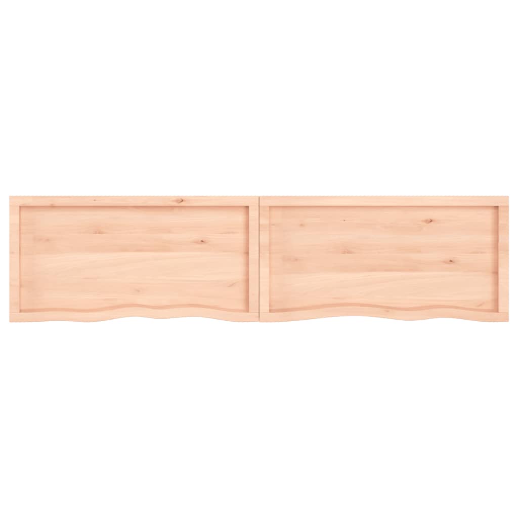 vidaXL Tablero de mesa madera maciza roble sin tratar 220x50x(2-6) cm