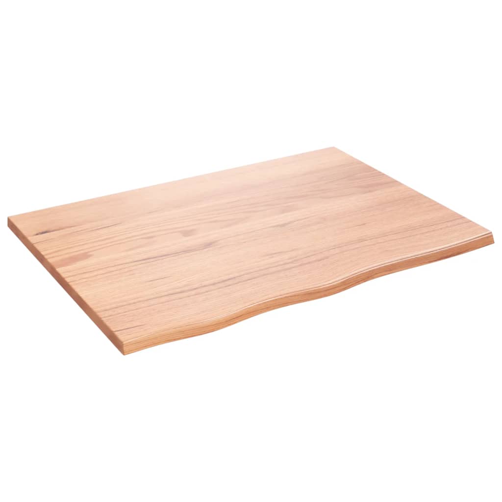 vidaXL Tablero de mesa madera roble tratada marrón claro 80x60x2 cm