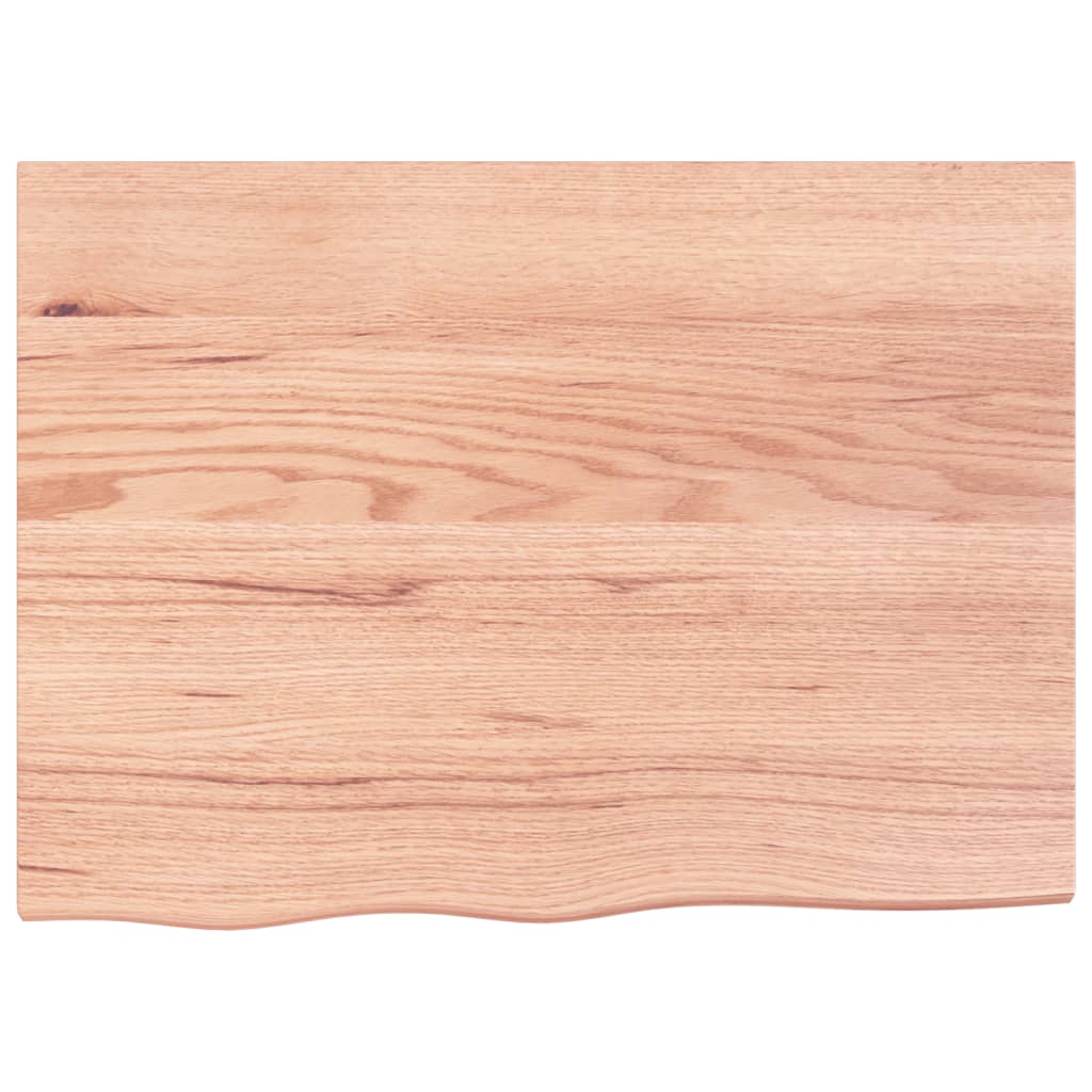 vidaXL Tablero de mesa madera roble tratada marrón claro 80x60x2 cm