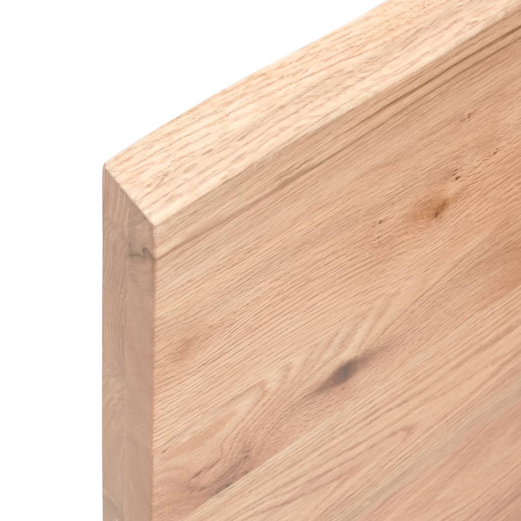 vidaXL Tablero mesa madera roble tratada marrón claro 120x40x(2-4) cm