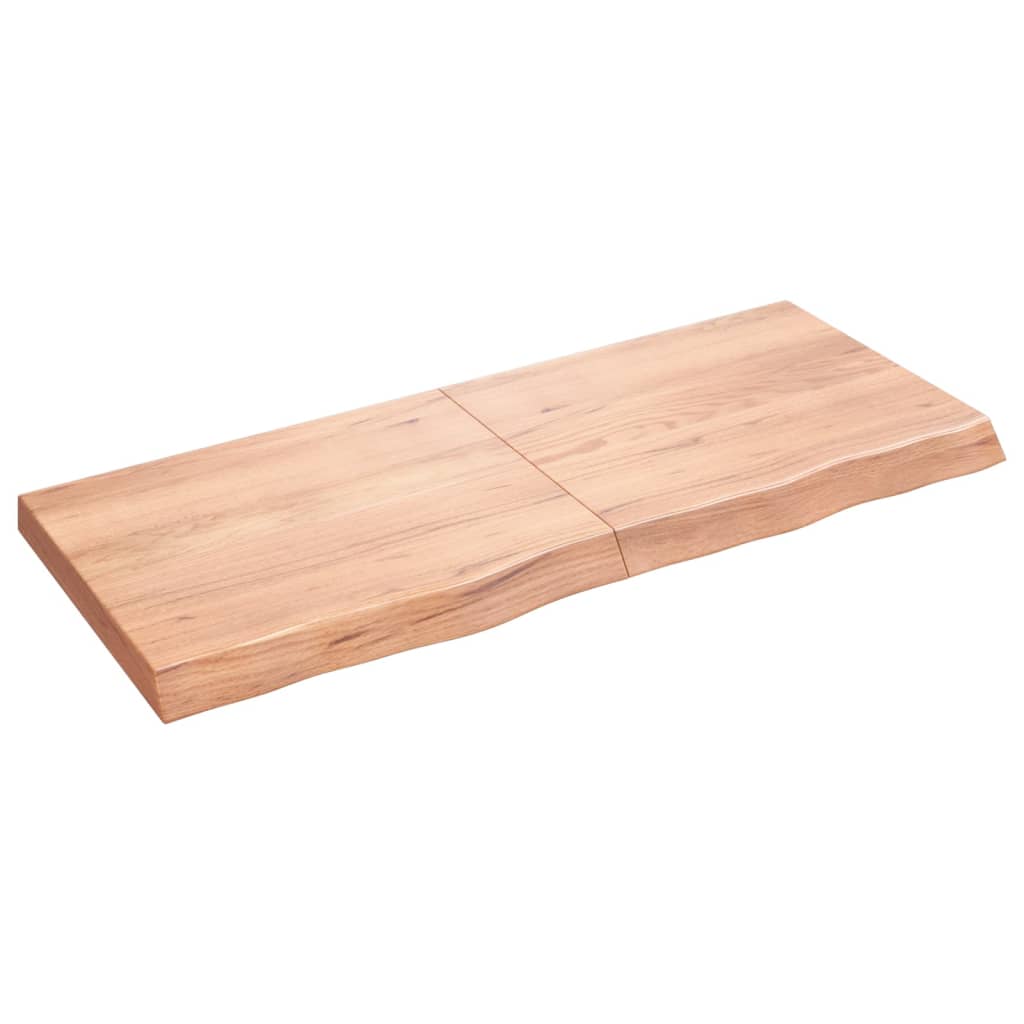 vidaXL Tablero mesa madera roble tratada marrón claro 120x50x(2-6) cm