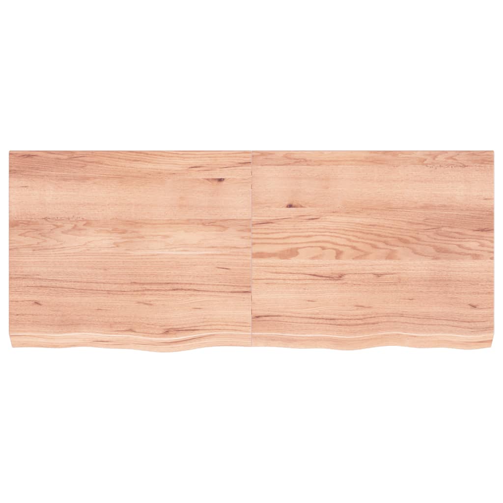 vidaXL Tablero mesa madera roble tratada marrón claro 120x50x(2-6) cm