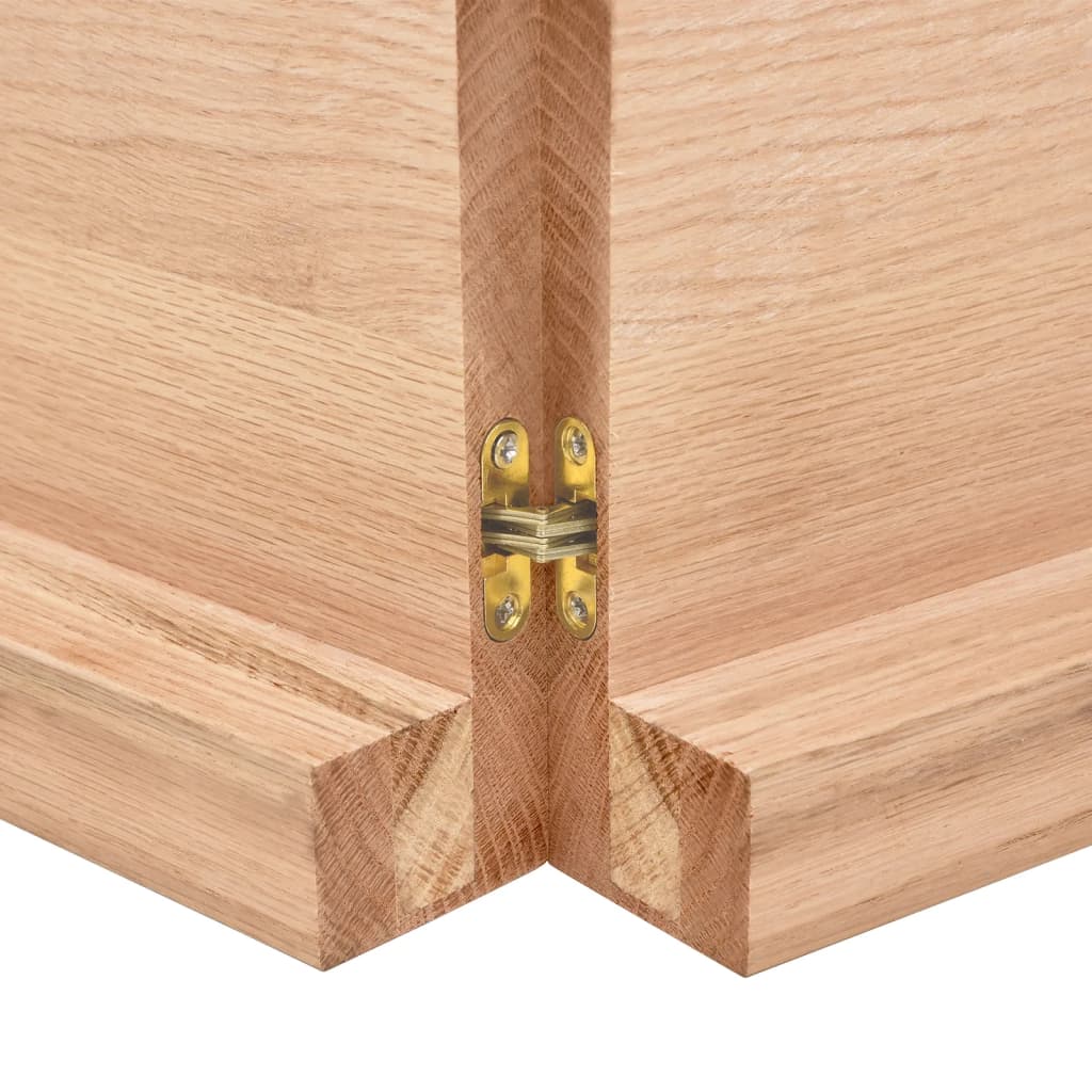 vidaXL Tablero mesa madera roble tratada marrón claro 120x60x(2-6) cm