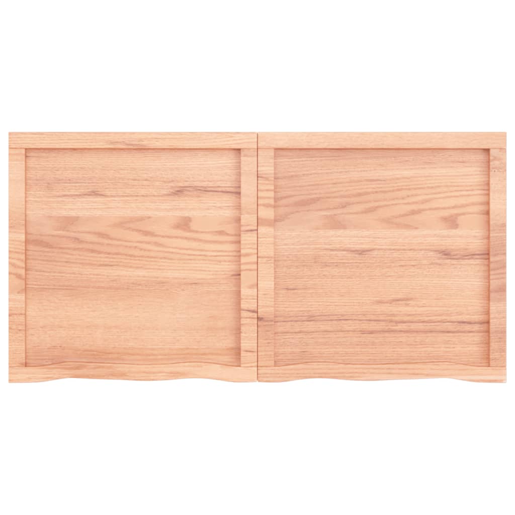 vidaXL Tablero mesa madera roble tratada marrón claro 120x60x(2-6) cm