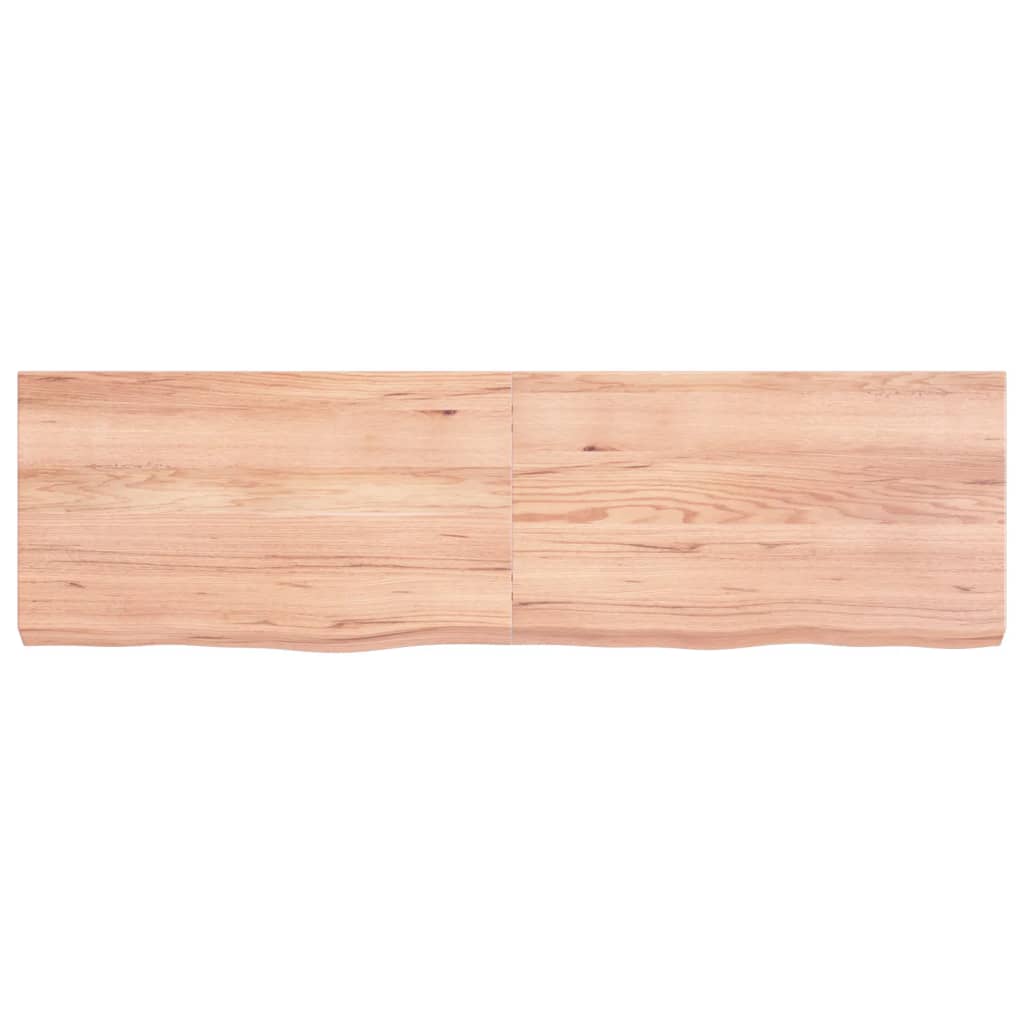 vidaXL Tablero mesa madera roble tratada marrón claro 140x40x(2-6) cm