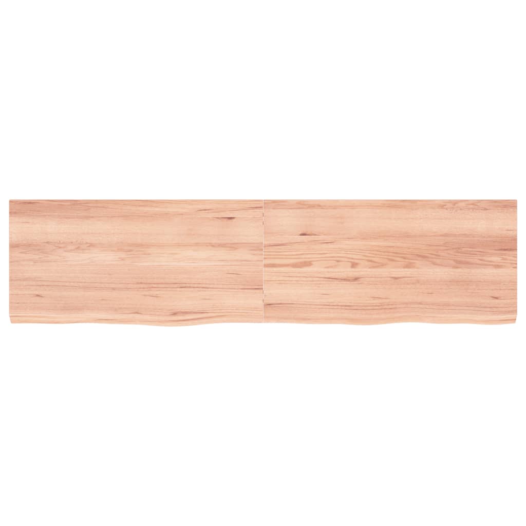 vidaXL Tablero mesa madera roble tratada marrón claro 160x40x(2-4) cm