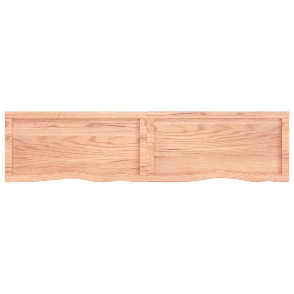 vidaXL Tablero mesa madera roble tratada marrón claro 160x40x(2-4) cm