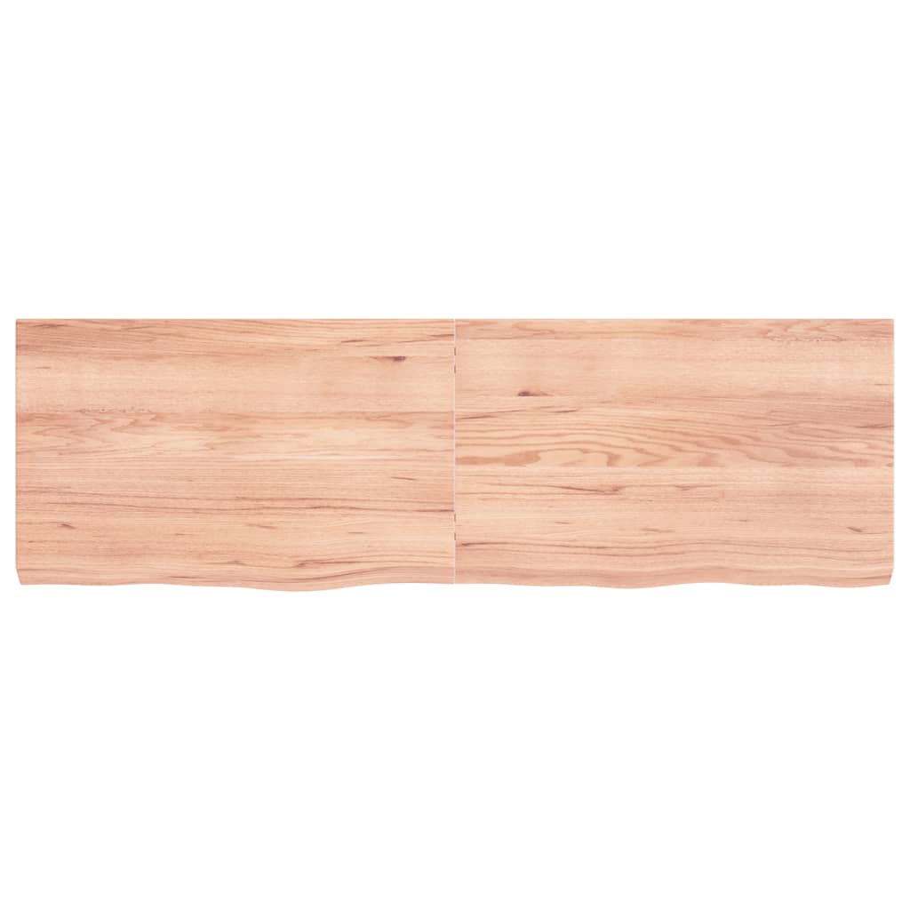 vidaXL Tablero mesa madera roble tratada marrón claro 160x50x(2-6) cm