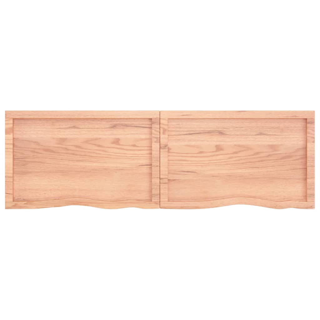 vidaXL Tablero mesa madera roble tratada marrón claro 160x50x(2-6) cm