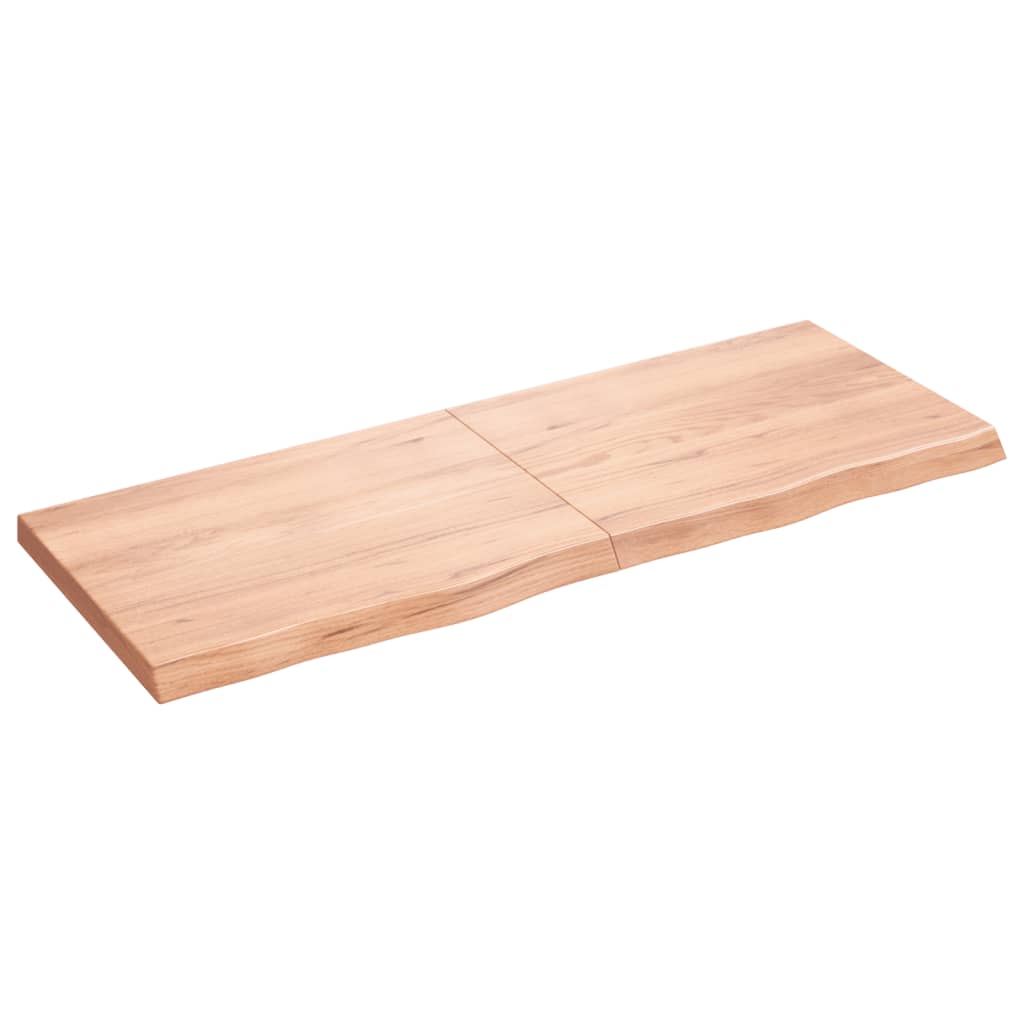 vidaXL Tablero mesa madera roble tratada marrón claro 160x60x(2-6) cm