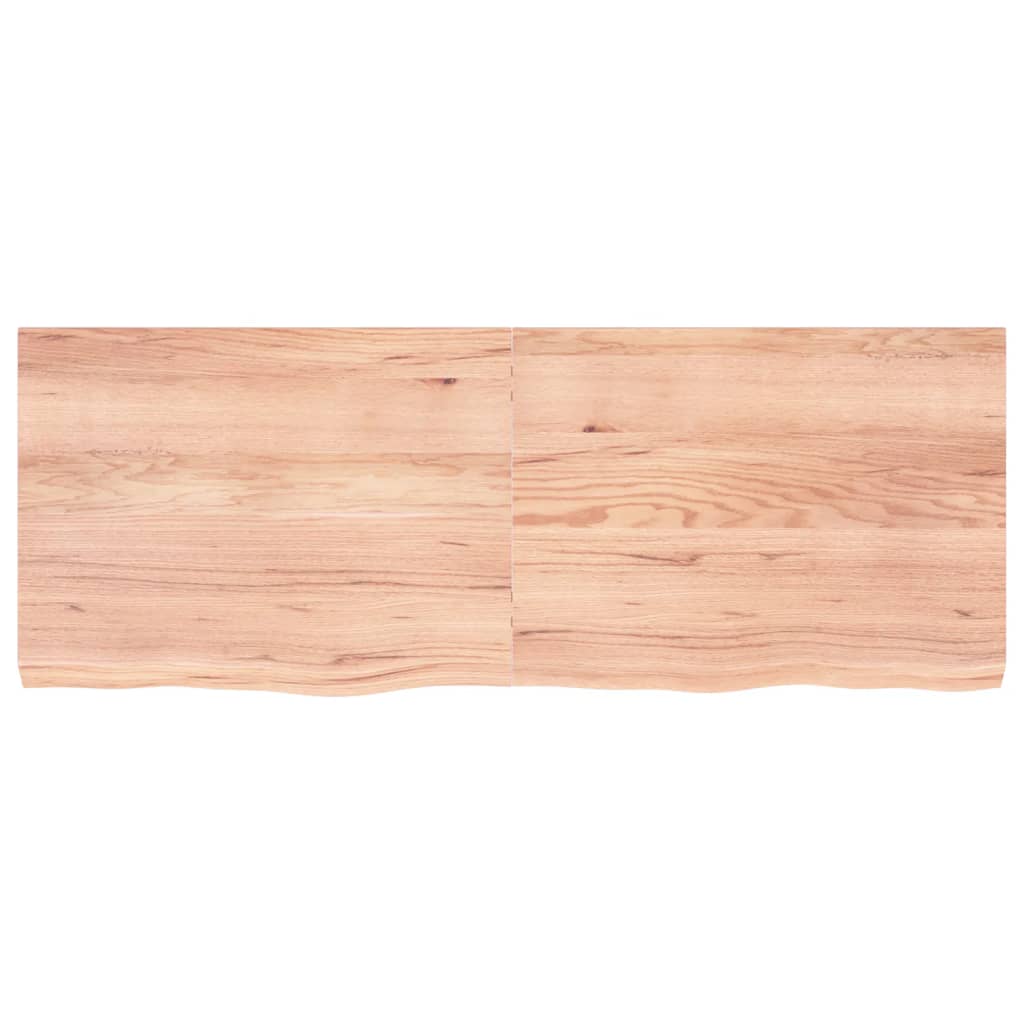 vidaXL Tablero mesa madera roble tratada marrón claro 160x60x(2-6) cm