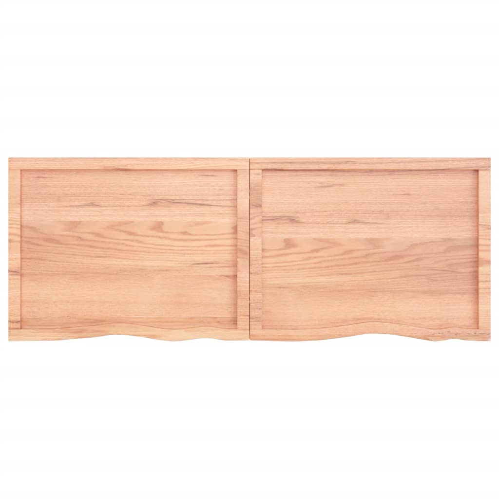 vidaXL Tablero mesa madera roble tratada marrón claro 160x60x(2-6) cm