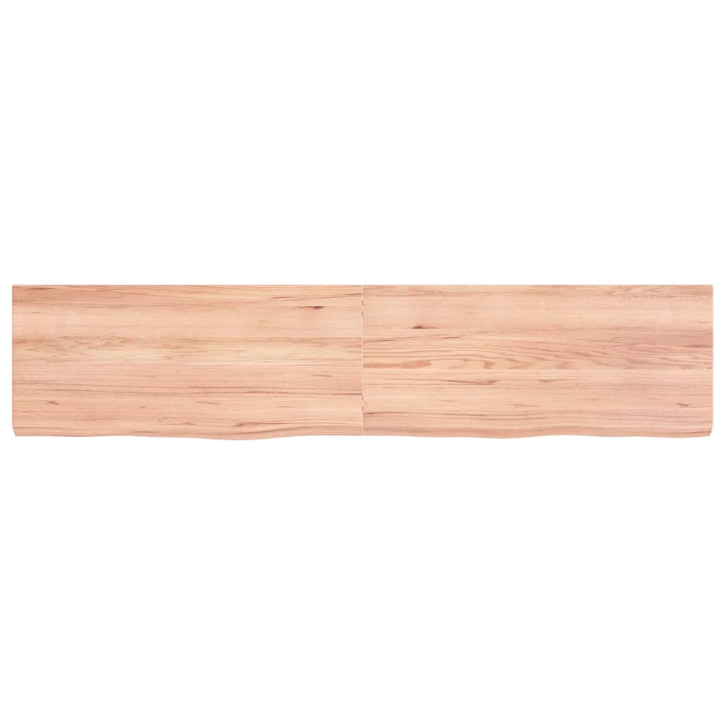 vidaXL Tablero mesa madera roble tratada marrón claro 180x40x(2-6) cm