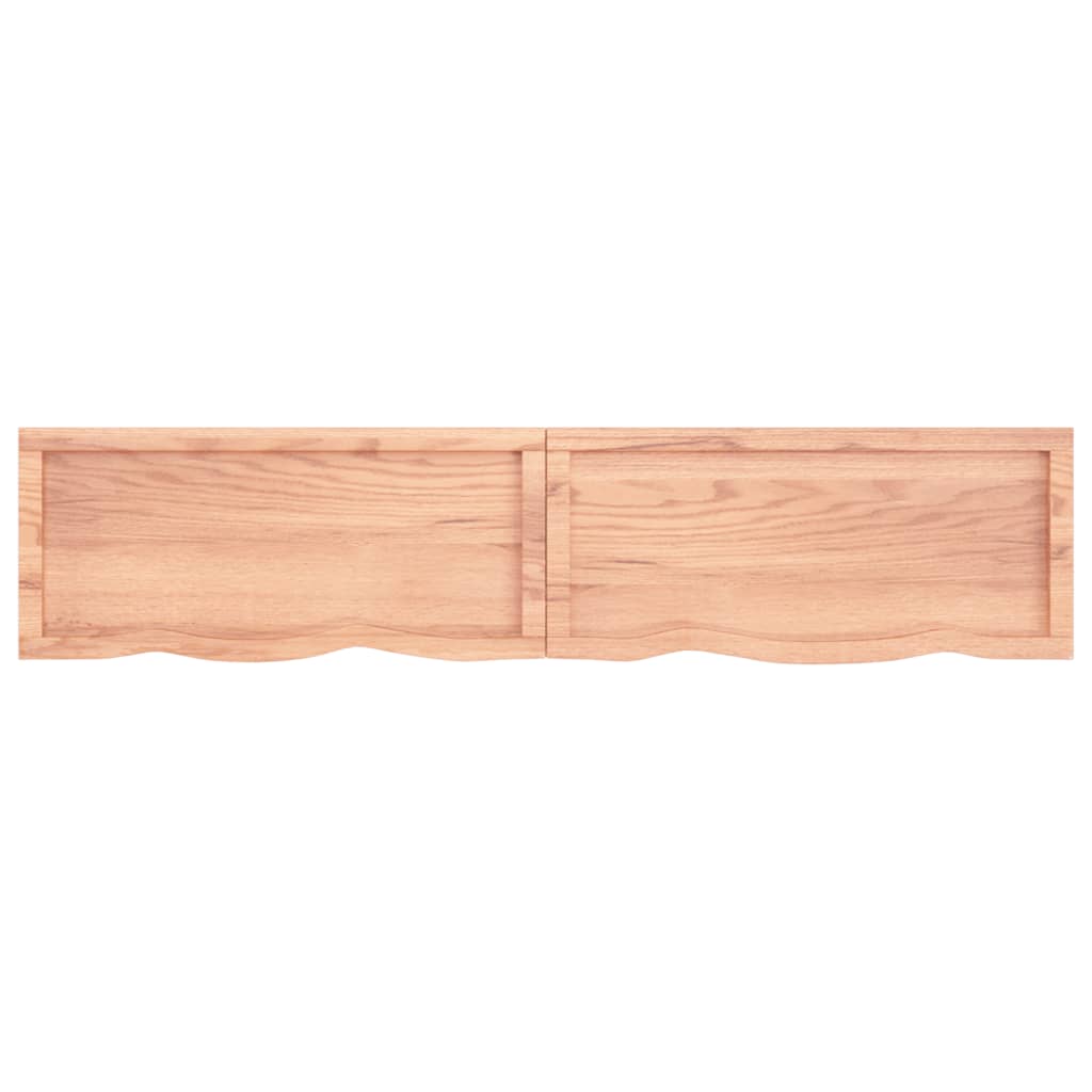 vidaXL Tablero mesa madera roble tratada marrón claro 180x40x(2-6) cm