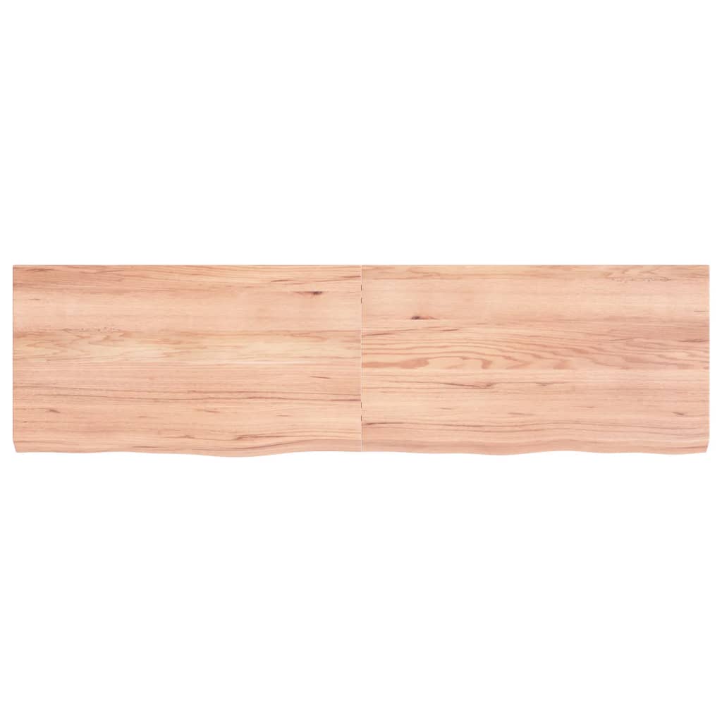 vidaXL Tablero mesa madera roble tratada marrón claro 180x50x(2-6) cm