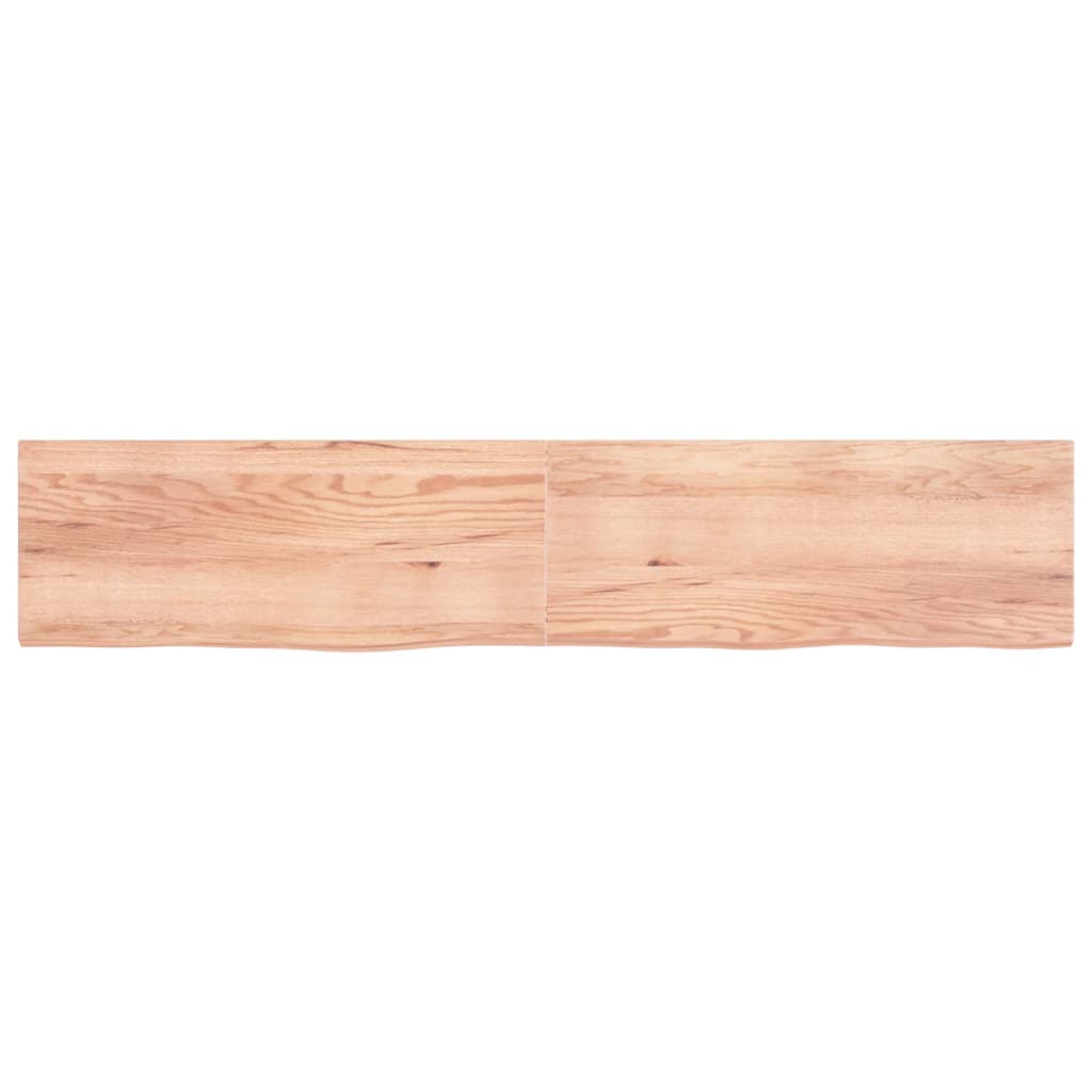 vidaXL Tablero mesa madera roble tratada marrón claro 200x40x(2-4) cm