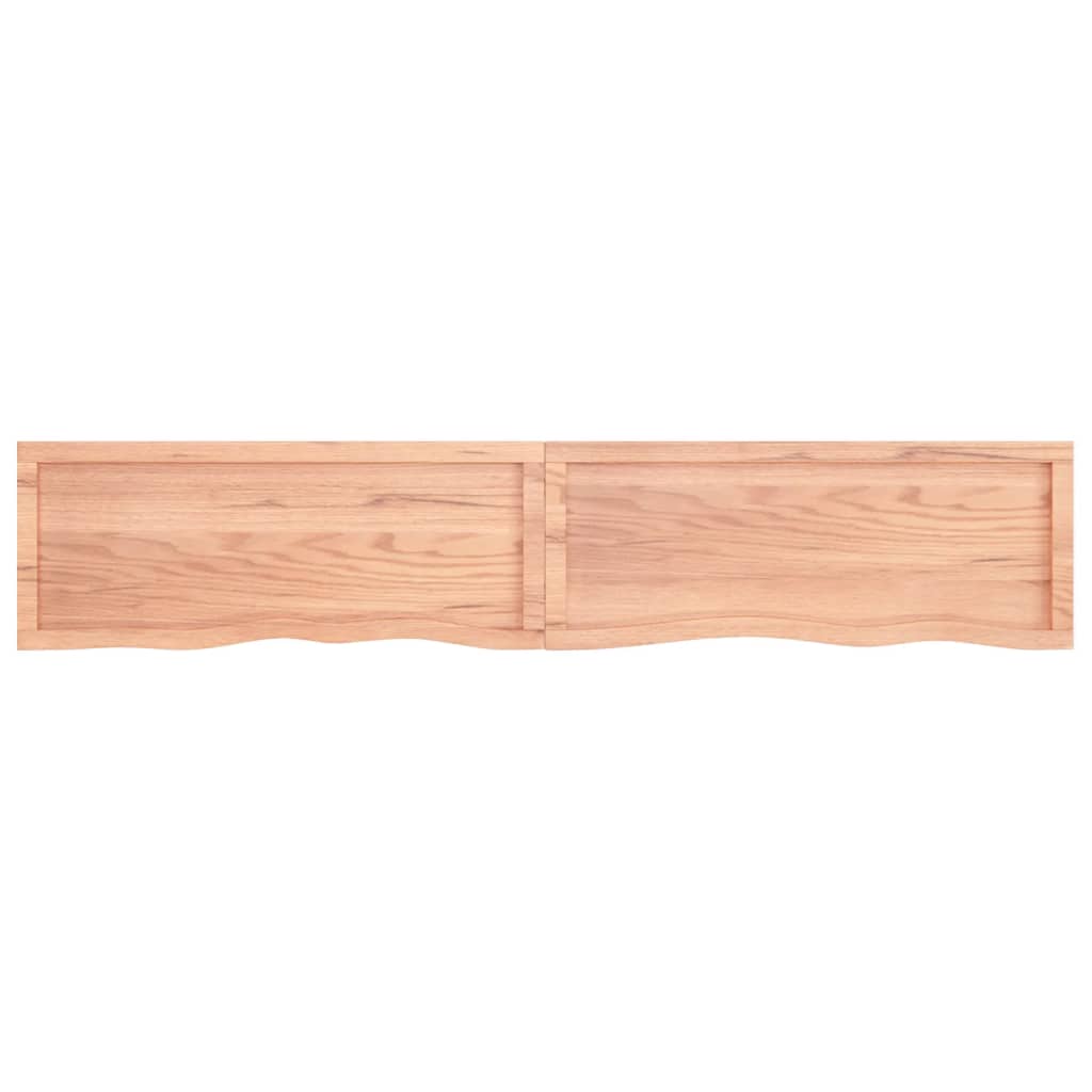 vidaXL Tablero mesa madera roble tratada marrón claro 200x40x(2-4) cm