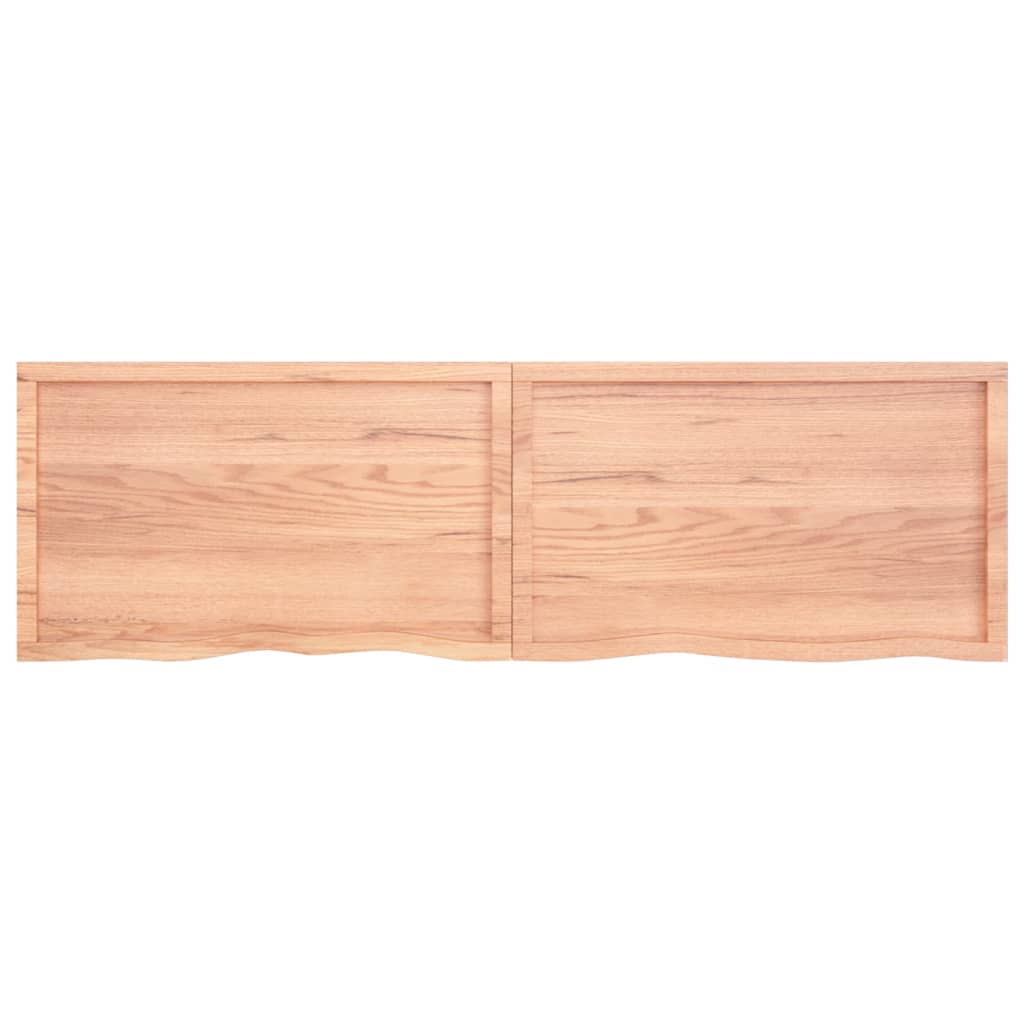 vidaXL Tablero mesa madera roble tratada marrón claro 200x60x(2-4) cm