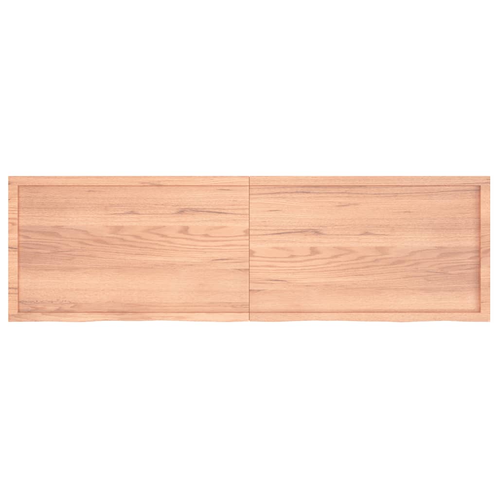 vidaXL Tablero mesa madera roble tratada marrón claro 200x60x(2-4) cm