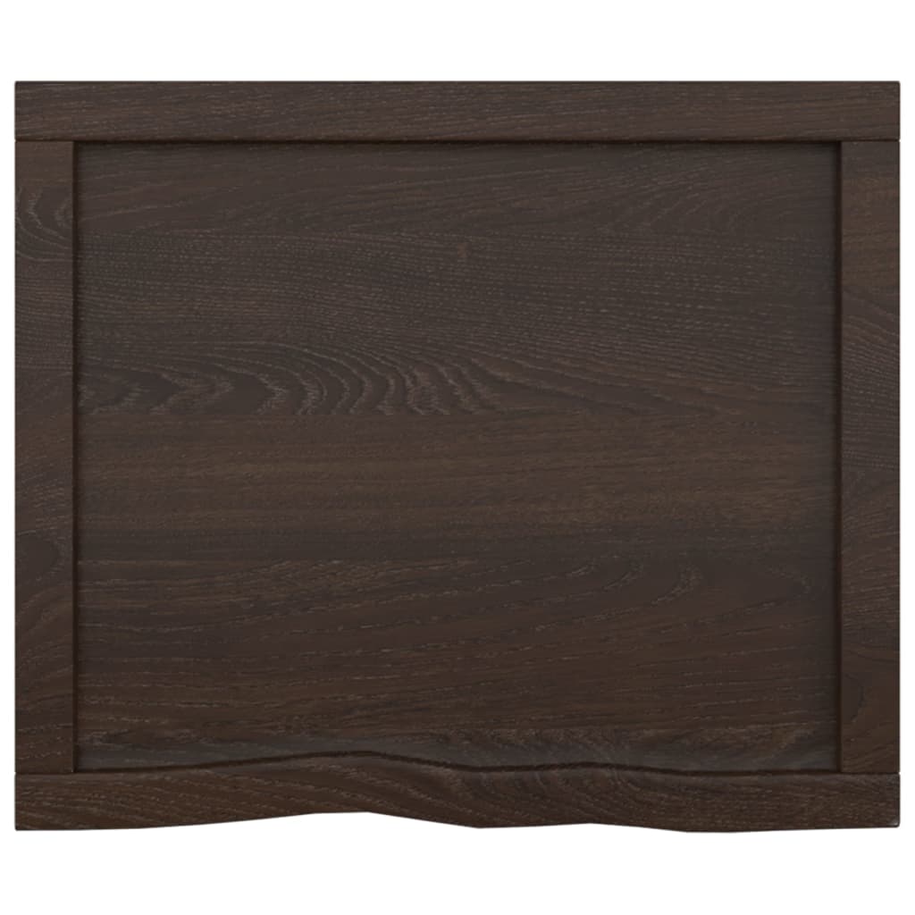 vidaXL Tablero mesa madera roble tratada marrón oscuro 60x50x(2-4) cm