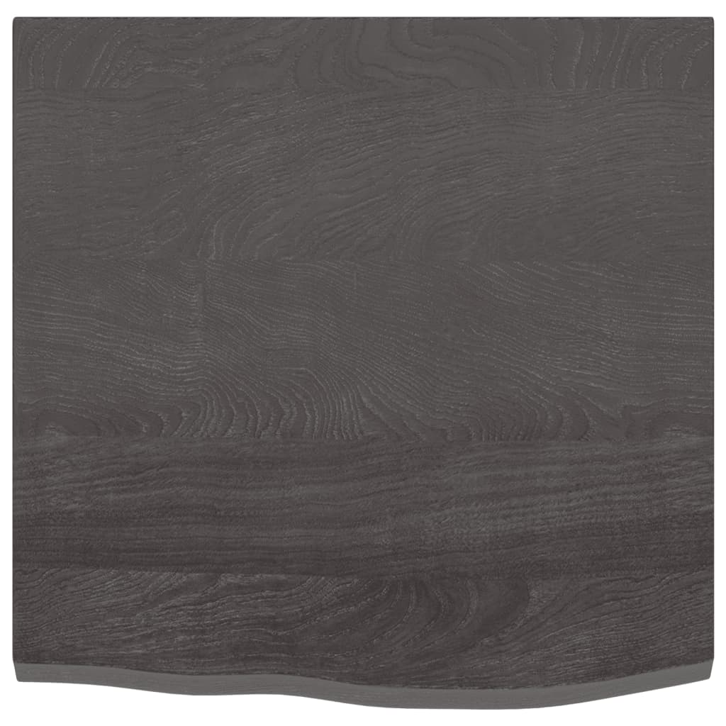 vidaXL Tablero de mesa madera roble tratada marrón oscuro 60x60x2 cm