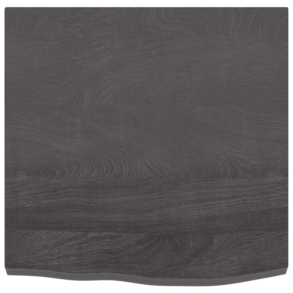 vidaXL Tablero mesa madera roble tratada marrón oscuro 60x60x(2-4) cm