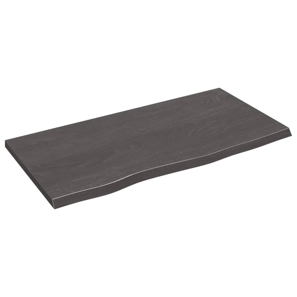 vidaXL Tablero de mesa madera roble tratada marrón oscuro 80x40x2 cm