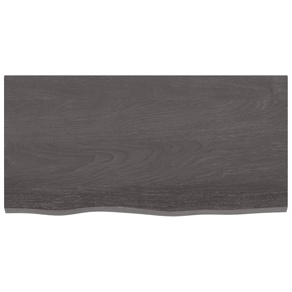 vidaXL Tablero de mesa madera roble tratada marrón oscuro 80x40x2 cm