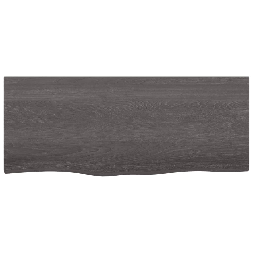 vidaXL Tablero mesa madera roble tratada marrón oscuro 100x40x(2-4) cm