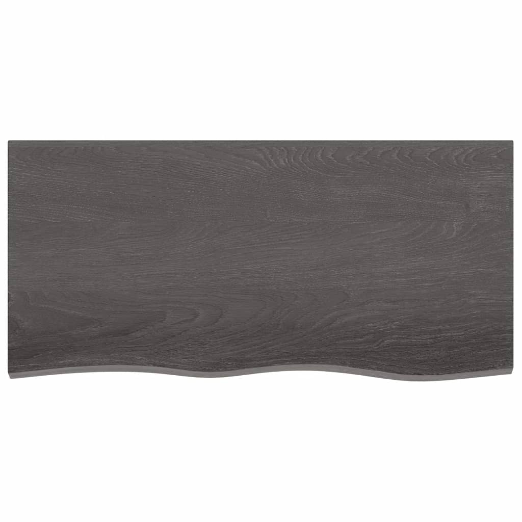 vidaXL Tablero de mesa madera roble tratada marrón oscuro 100x50x2 cm