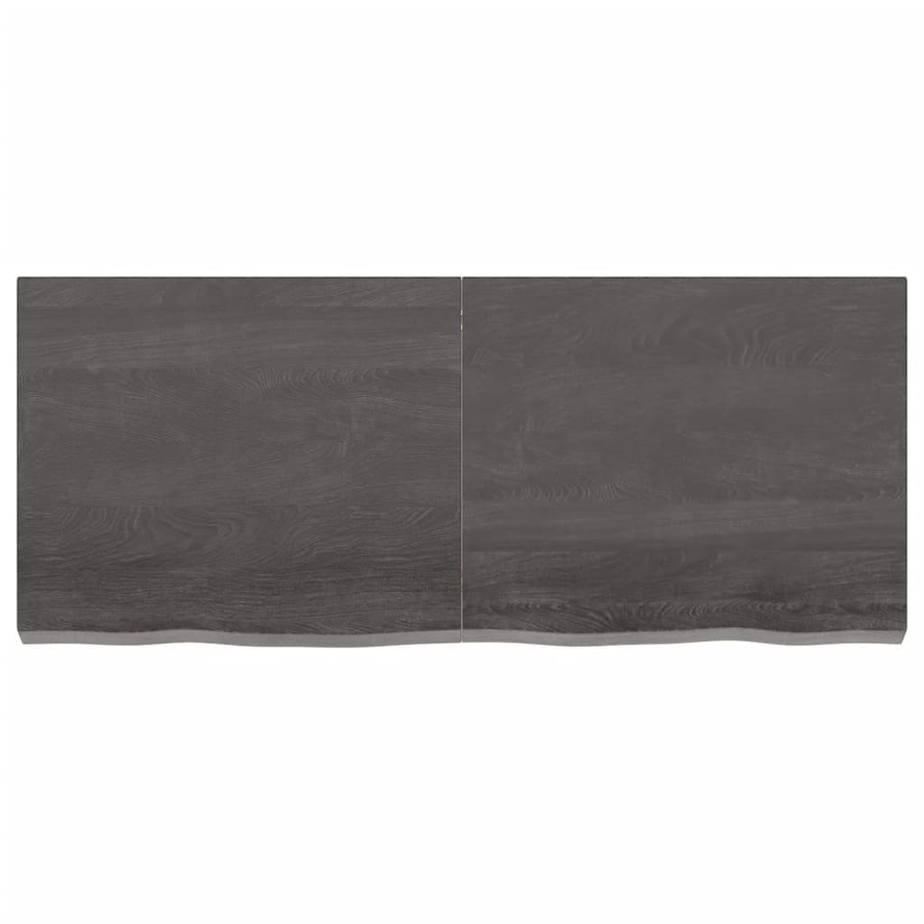 vidaXL Tablero mesa madera roble tratada marrón oscuro 120x50x(2-6) cm