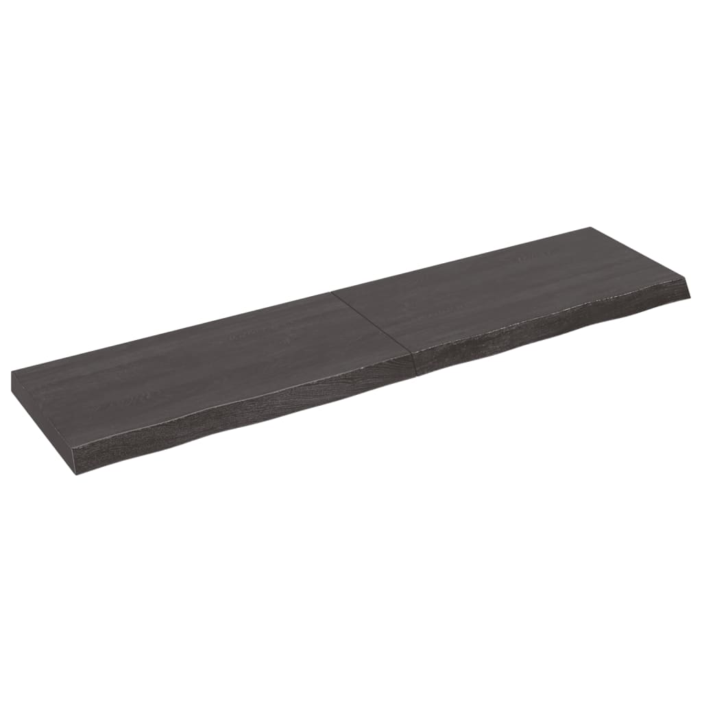 vidaXL Tablero mesa madera roble tratada marrón oscuro 160x40x(2-6) cm