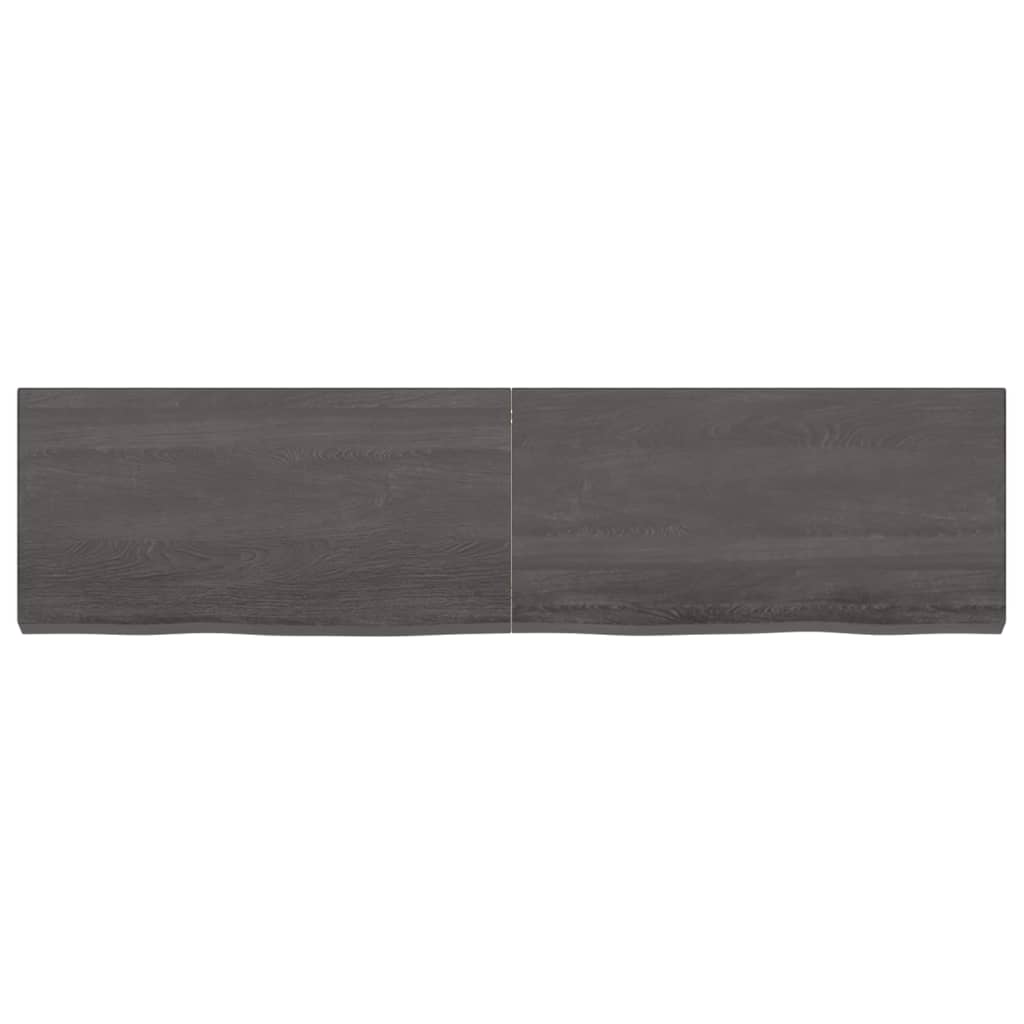 vidaXL Tablero mesa madera roble tratada marrón oscuro 160x40x(2-6) cm