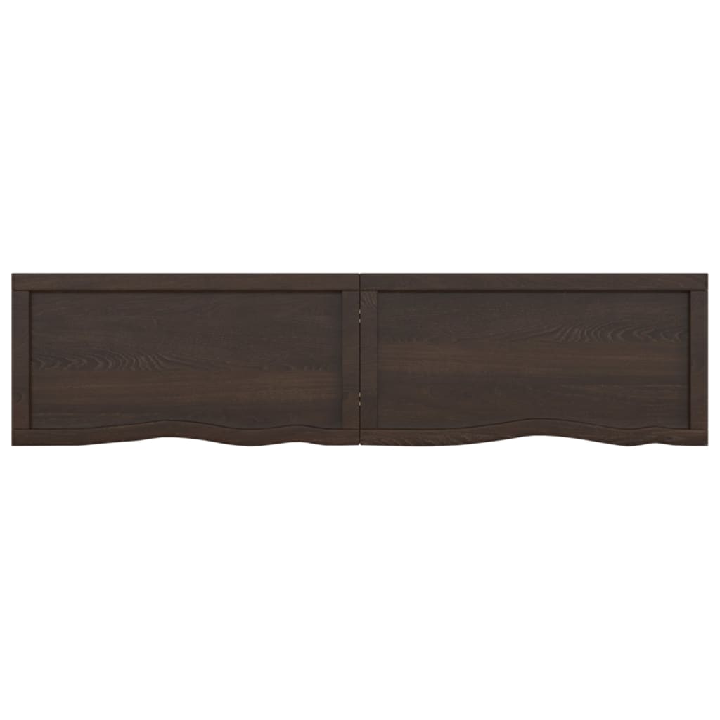 vidaXL Tablero mesa madera roble tratada marrón oscuro 160x40x(2-6) cm