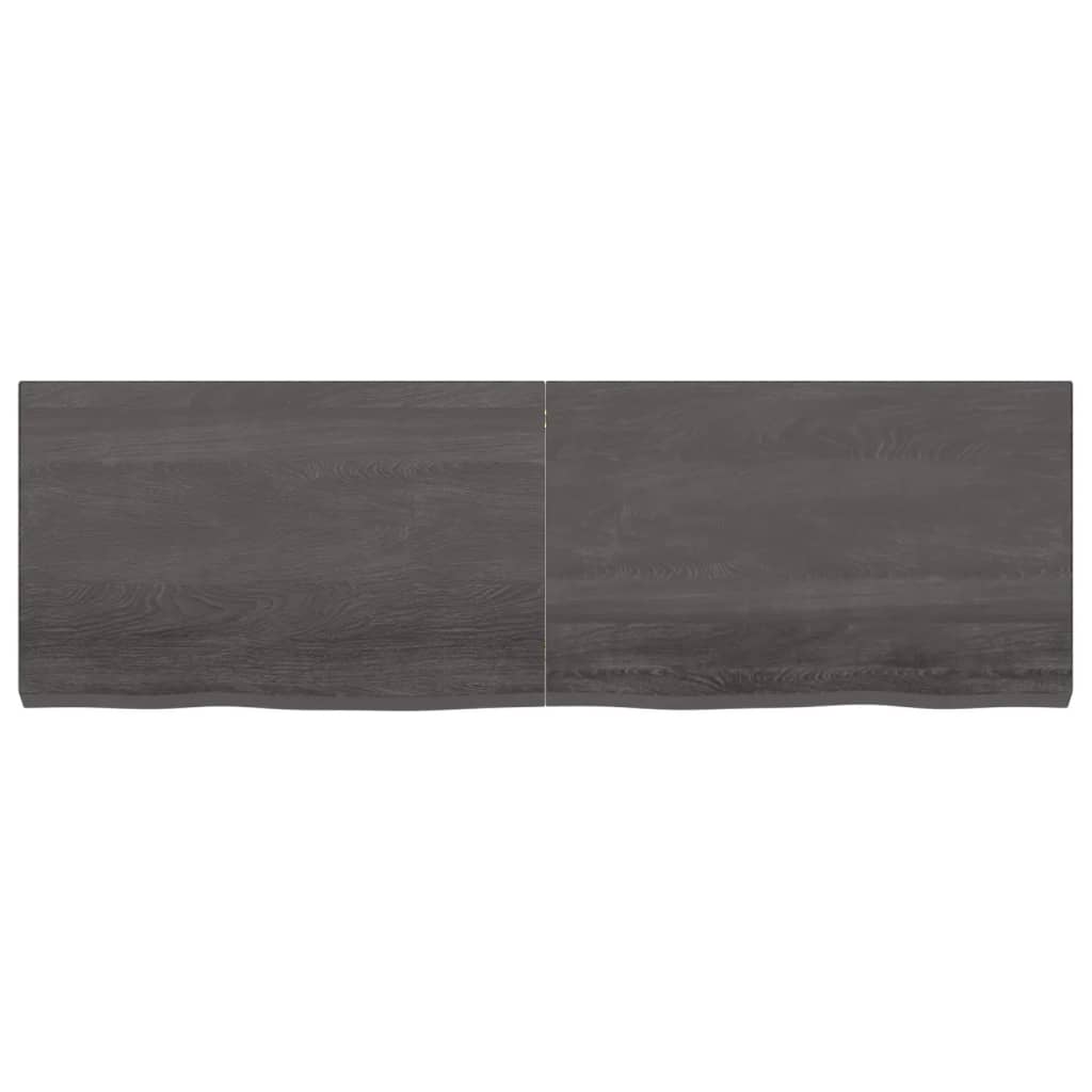 vidaXL Tablero mesa madera roble tratada marrón oscuro 160x50x(2-6) cm