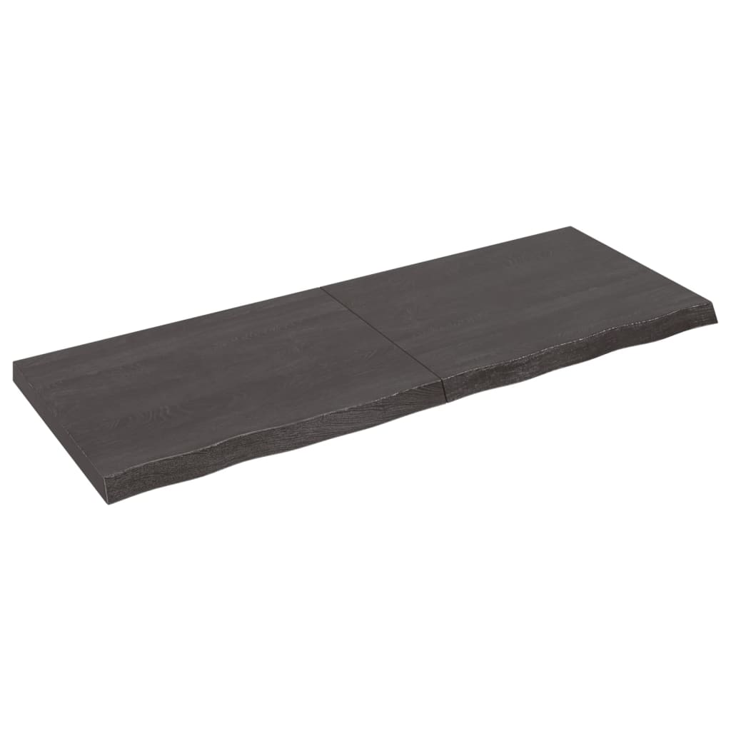 vidaXL Tablero mesa madera roble tratada marrón oscuro 160x60x(2-6) cm