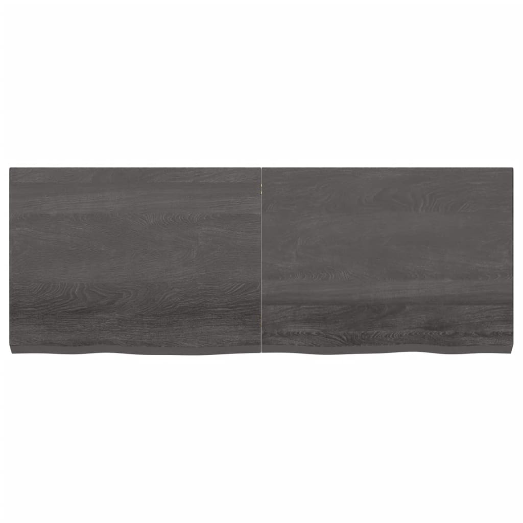 vidaXL Tablero mesa madera roble tratada marrón oscuro 160x60x(2-6) cm