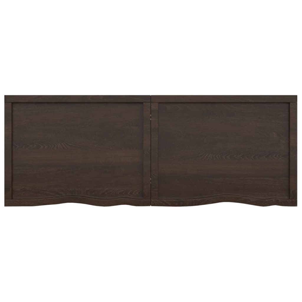 vidaXL Tablero mesa madera roble tratada marrón oscuro 160x60x(2-6) cm